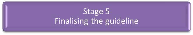 Stage 5 - Finalising the guideline