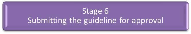 Stage 6 - Submitting the guideline for approval